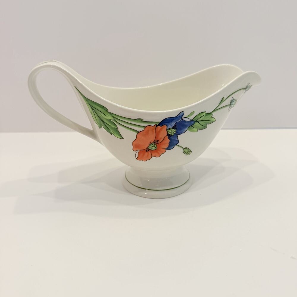 Villeroy & Boch VTG Amapola Poppy Flowers Gravy Boat